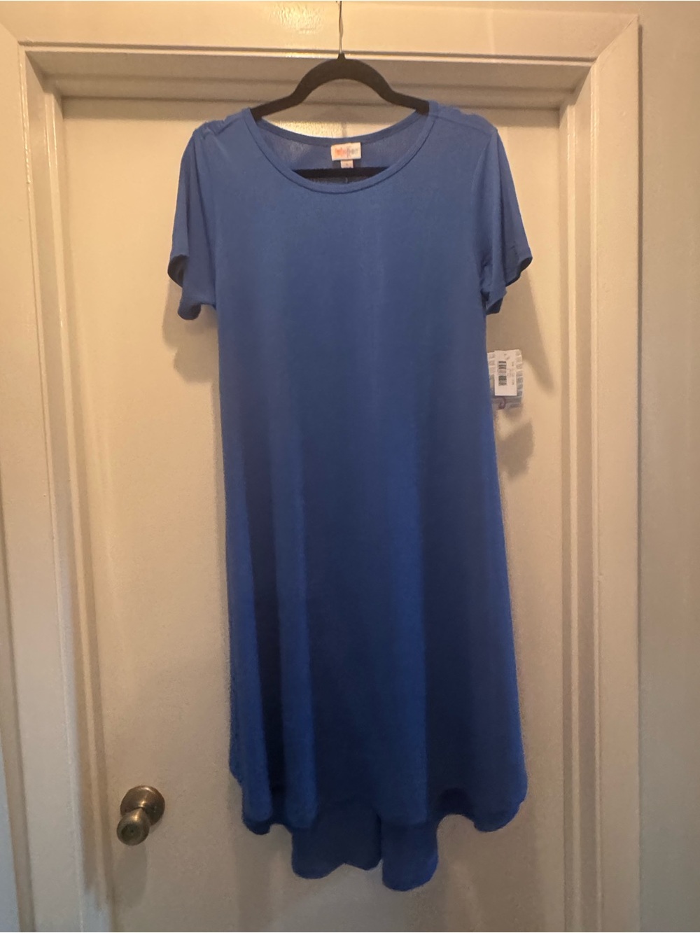 LuLaRoe Blue Short-Sleeve Midi Dress